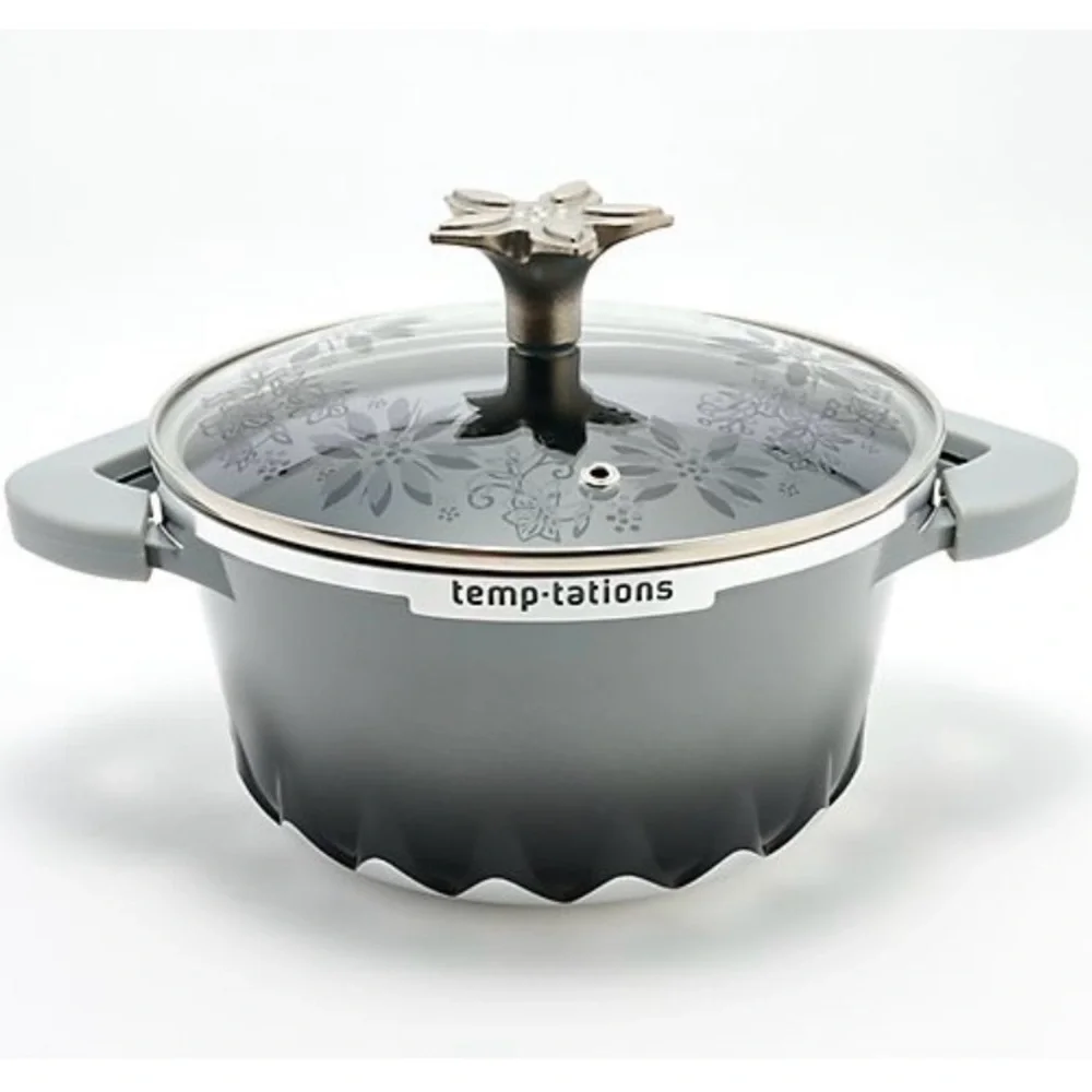 Temp-Tations 3-piece swing lid cookware set with silicone grips - Picture 3 of 7